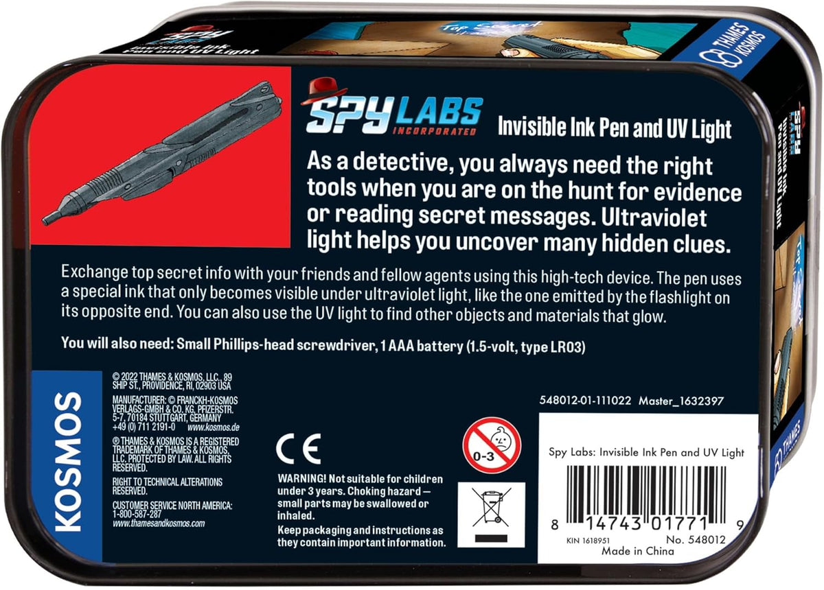 Spy Labs: Invisible Ink Pen with UV Light – Happy Go Lucky
