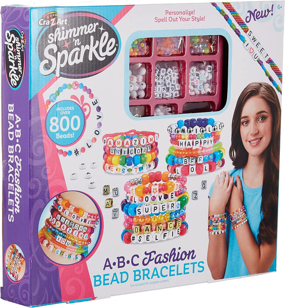 Shimmer N Sparkle A.B.C. Fashion Bead Bracelets