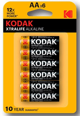 KODAK AA Alkaline Single Use Batteries - 6 Pack