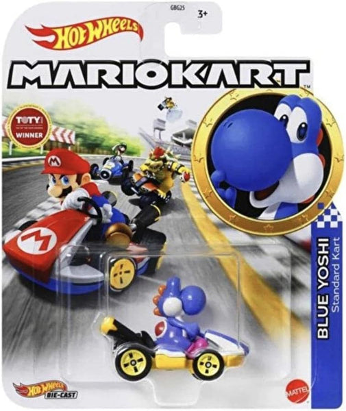 Hot Wheels Mario Kart Single Car: Blue Yoshi