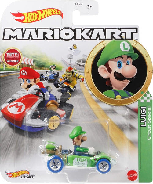 Hot Wheels Mario Kart Single Car: Luigi Circuit Special