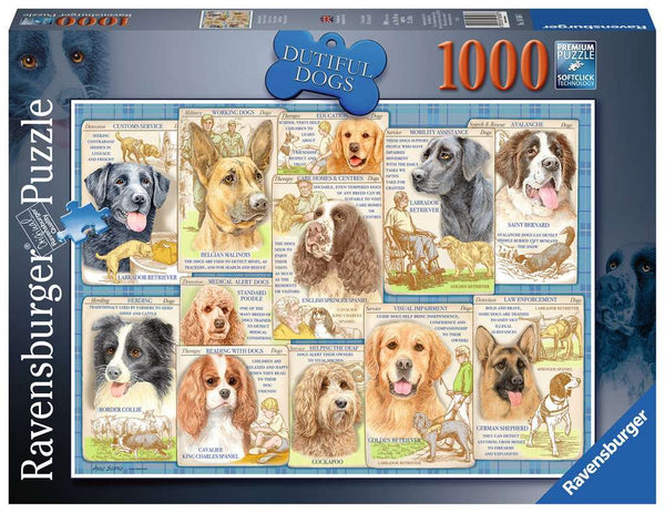 Ravensburger 16508 Dutiful Dogs 1000p Puzzle