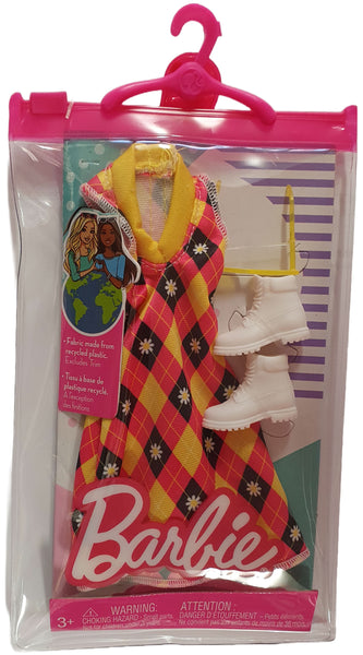 Barbie Fashion Accessories HJT17 - Barbie Pink and Yellow Dress