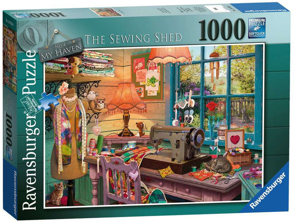 Ravensburger 19766 My Haven - The Sewing Shed 1000p Puzzle