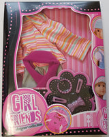 Girl Friends Fashion Dolls Outfit 42cm (16.6") - Striped / Purple