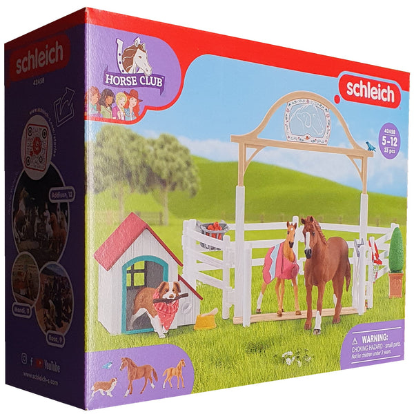 Schleich 42458 Horse Club Horse Club Hannah’s guest horses with Ruby the dog