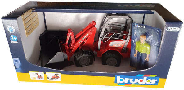Bruder 02191 Schaeffer 2034 Compact Loader with Figure and Accessories