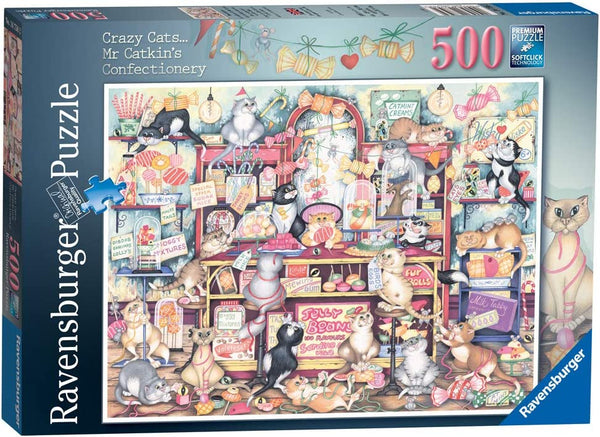 Ravensburger 16756 Crazy Cats Mr Catkin’s Confectionery 500p Puzzle
