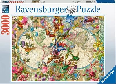 Ravensburger 17117 Flora & Fauna World Map 3000p Puzzle