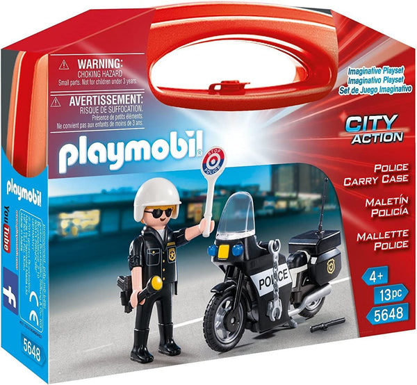 Playmobil 5648 Police Motorbike Carry Case