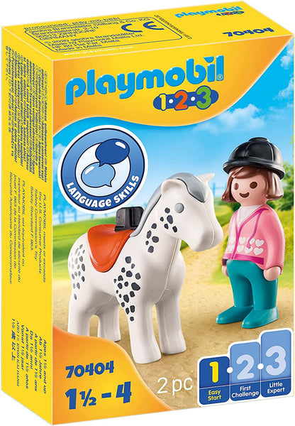 Playmobil 70404 1.2.3 Rider with Horse