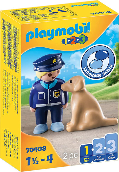 Playmobil 1.2.3. 70408 Police Officer with Dog
