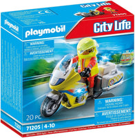 Playmobil 71205 Rescue Motorcycle with Flashing Light