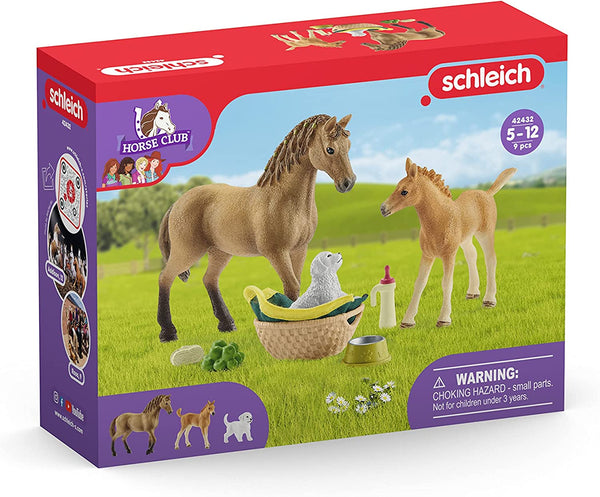 Schleich 42432 Horse Club Sarah’s baby animal care