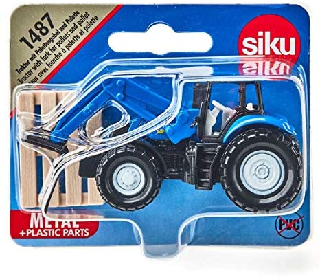 Siku 1487    1:87 NEW HOLLAND W/FORK FOR PALLETS & PALLET