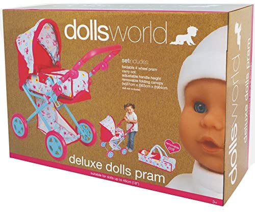 Dolls World Baby Carrier and Deluxe Pram