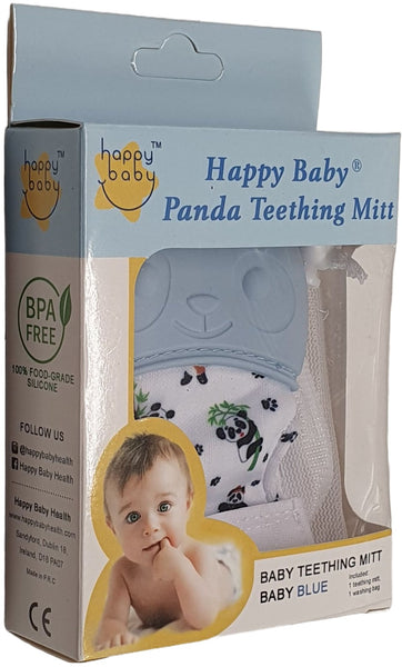 Happy Baby Panda Teething Mitt - Blue
