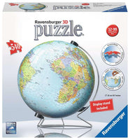 Ravensburger 12436 World Globe on a V-Stand 3D Puzzle