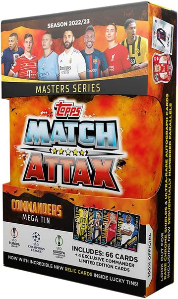 Topps Match Attax 22/23 - Masters Series Finishers Mega Tin Happy Go Lucky Topps Match Attax 22/23 - Masters Series Finishers Mega Tin Happy Go Lucky