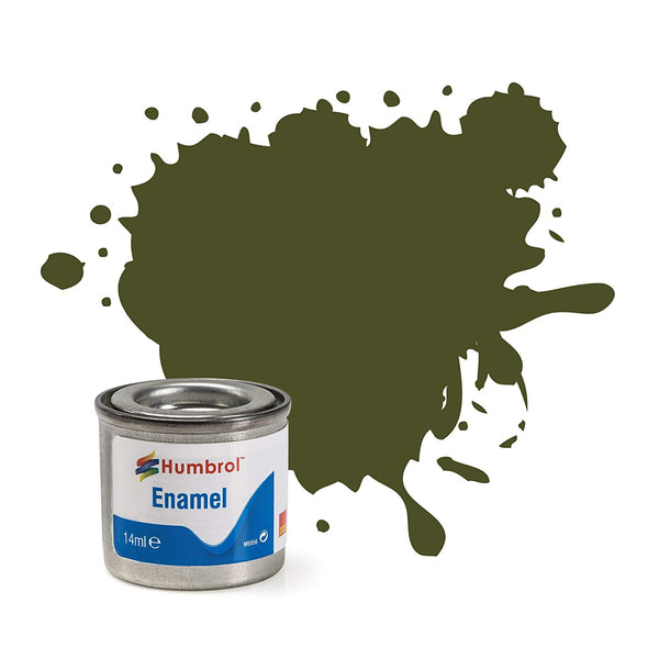 Humbrol Enamel Paint - Matt Olive Drab 155