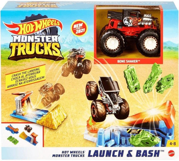 Hot Wheels - Monster Trucks - Launch & Bash