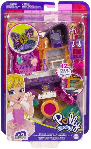 Polly Pocket HCG17 Sparkle Stage Bow Compact Play Set