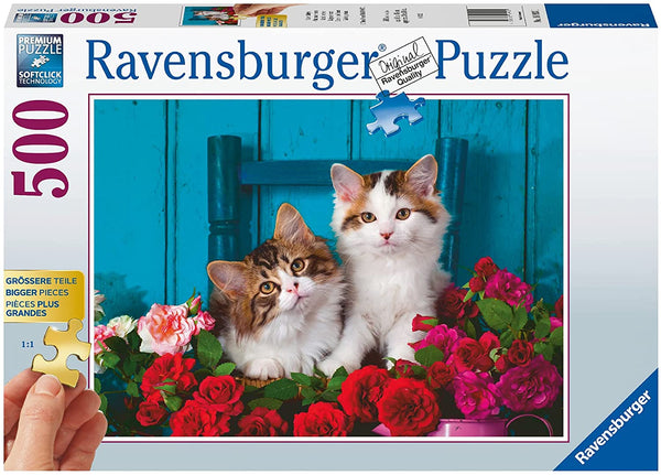 Ravensburger 16993 Kittens and Roses, Extra Large 500p Puzzle