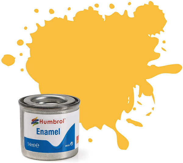 Humbrol Enamel Paint - Matt Trainer Yellow 24