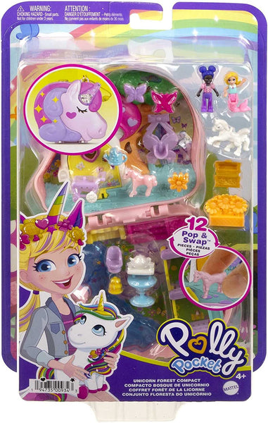 Polly Pocket HCG20 Unicorn Forest Compact Play Set