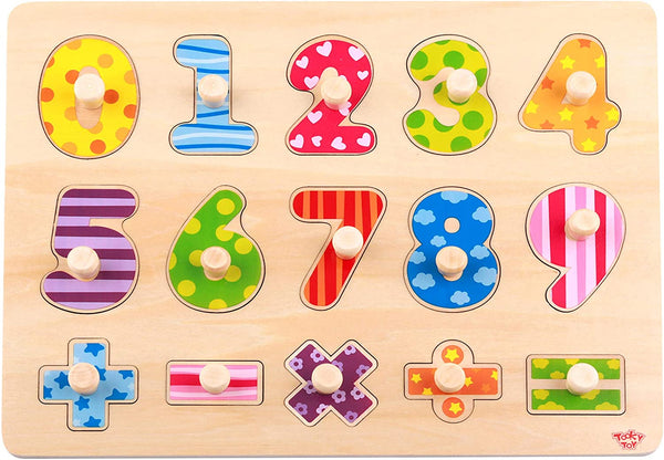Tooky Toys -Numbers Shape Puzzle Wooden