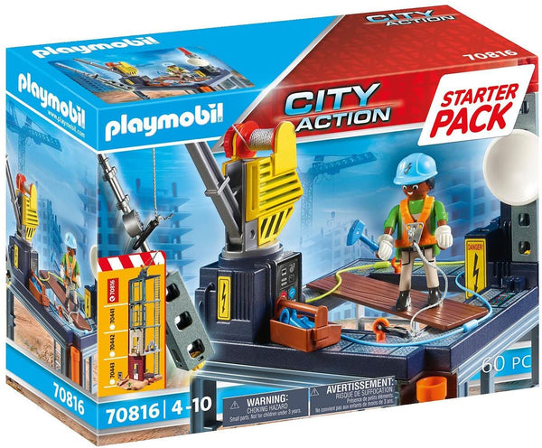 Playmobil 70816 Starter Pack Construction Site with Winch