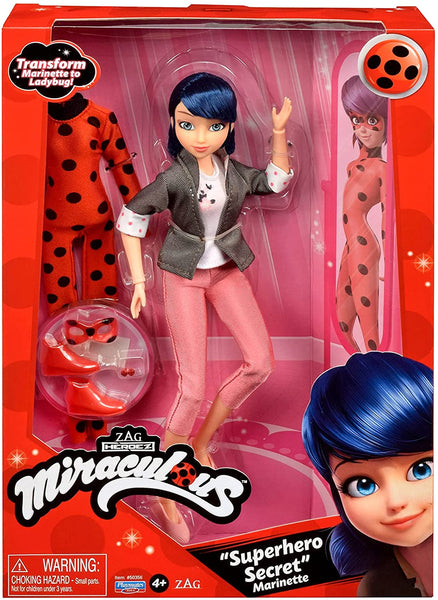 Miraculous - Ladybug and Marinette Fashion Doll with 2 Outfits