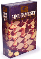 Game Set 3 In 1 Chess, Checkers & Tic Tac Toe