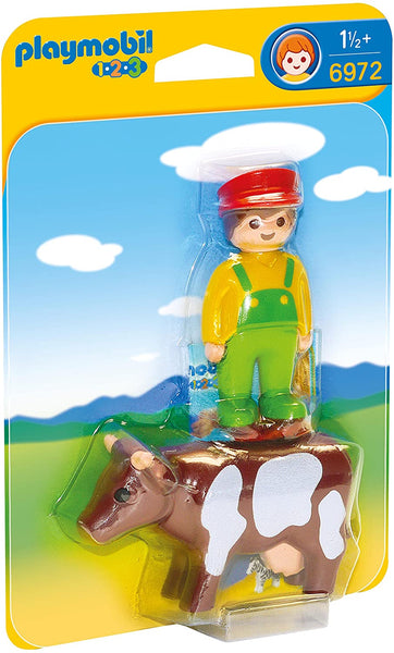 Playmobil 6972  1.2.3 Farmer with Cow