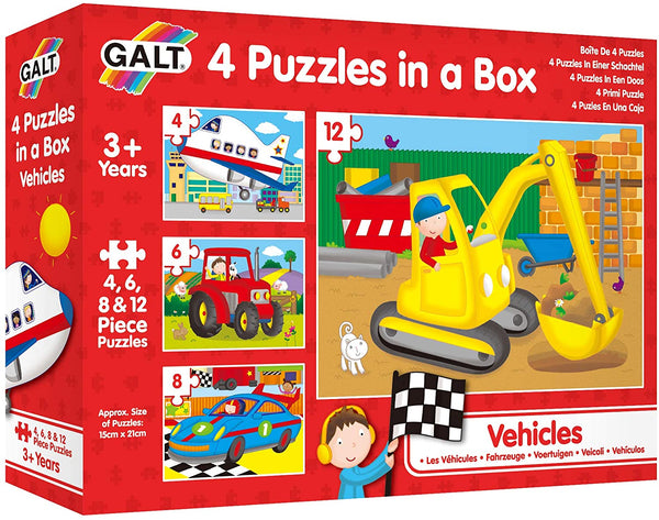 Galt Vehicles 4 Puzzles in a Box