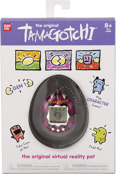 TAMAGOTCHI Original Virtual Pet - Purple Diamonds Pattern