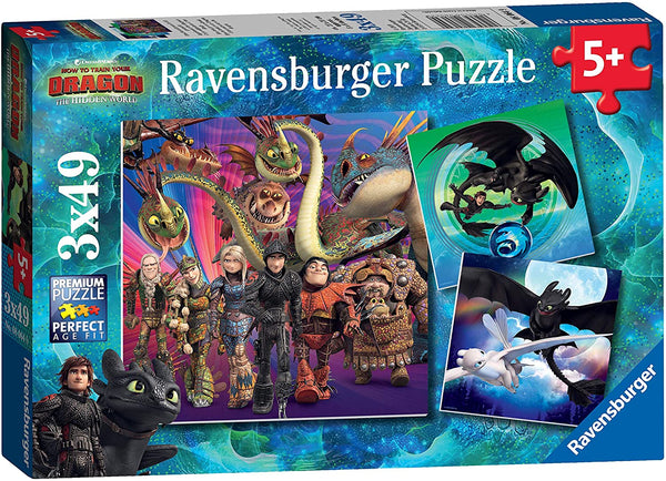 Ravensburger How to train your dragon 3X49p Puzzle