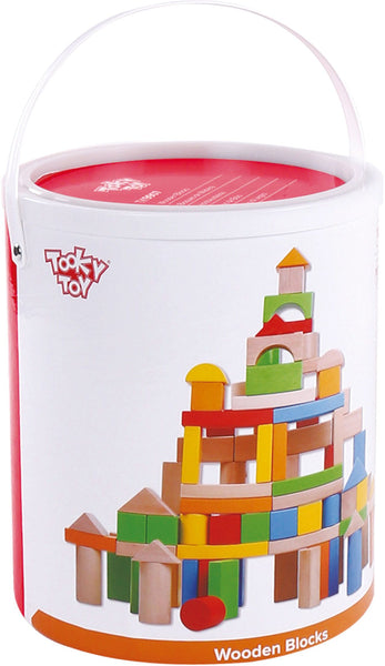 Tooky Toys Wooden 100 Piece Blocks