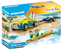 Playmobil 70436 Family Fun Beach Hotel Beach Car with Canoe