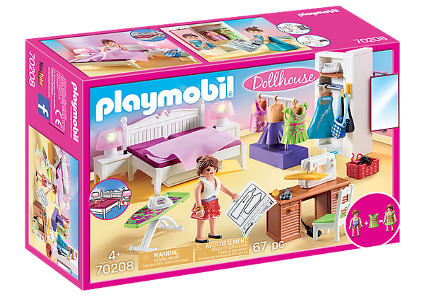 Playmobil    70208    Dollhouse Bedroom with Sewing Corner