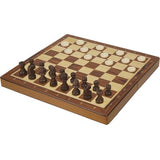 Chess and Checkers - Folding Wooden Box