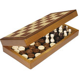 Chess and Checkers - Folding Wooden Box