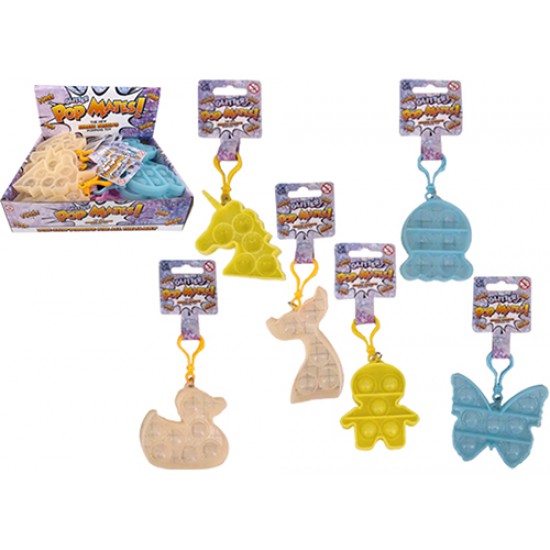 Pop It - Clip Mates Glitter Clip-on Fidget Toy