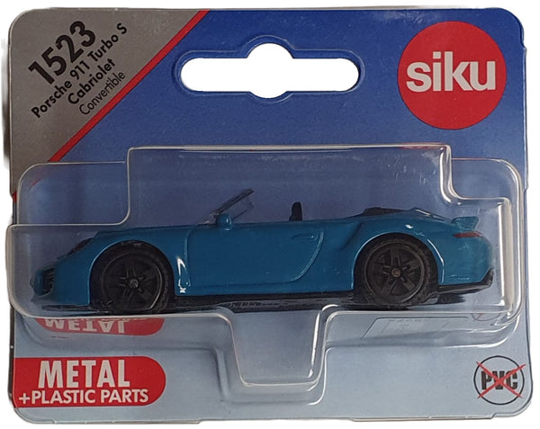 Siku 1523 1:87 PORSCHE 911 TURBO S CABRIOLET - CONVERTIBLE