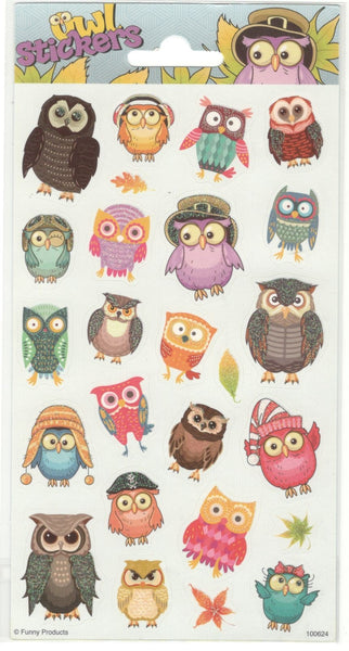 Sticker Sheet - Funny Owls