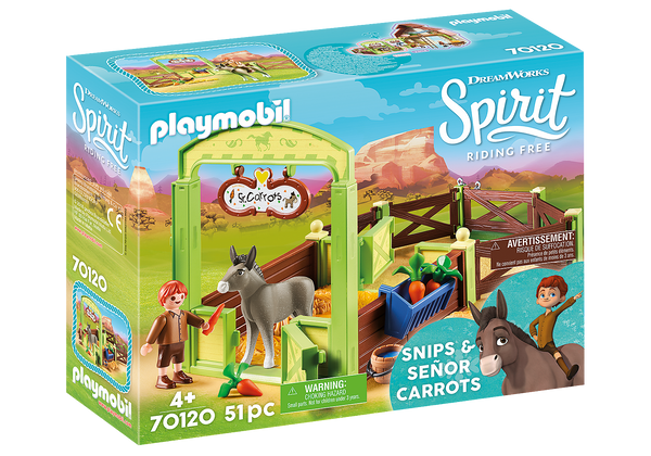 Playmobil 70120 Spirit Snips and Señor Carrots with Horse Stall