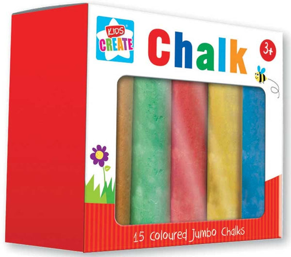 Set of 15 Coloured Jumbo Chalks