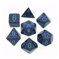 Chessex 25307 Speckled Polyhedral 7 Dice Set -  Cobalt