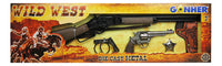 Wild West 8 Shots Metal Rifle, Sheriff Badge, Handcuffs, Revolver and Holster Set