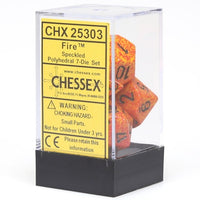 Chessex 25303 Speckled Polyhedral 7 Dice Set -  Fire